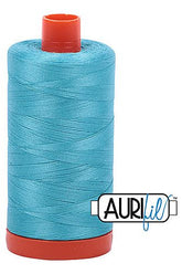 Aurifil Mako 50wt Cotton 1300 m 1422 yd. spool - 5005 Bright Turquoise
